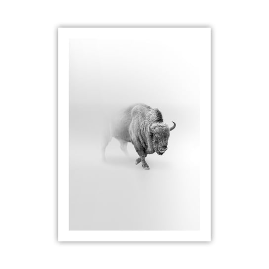 Obraz - Plakat - Król prerii - 50x70cm - Żubr Zwierzęta Bizon - Nowoczesny modny obraz Plakat bez ramy do Salonu Sypialni ARTTOR ARTTOR