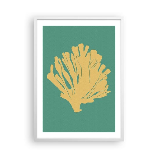 Obraz - Plakat - Krzak podwodnego lasu - 50x70cm - Koralowiec Nowoczesny Minimalizm - Nowoczesny modny obraz Plakat rama biała ARTTOR ARTTOR