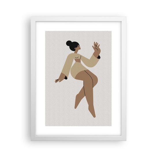 Obraz - Plakat - Kształt wdzięku - 30x40cm - Nowoczesny Minimalistyczny Kobieta - Foto Plakaty na ścianę w ramie białej - Plakat do Salonu Sypialni ARTTOR ARTTOR