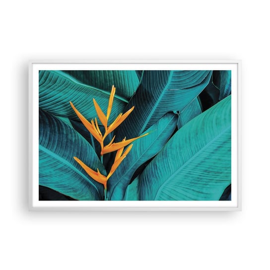 Obraz - Plakat - Kwiat Edenu - 100x70cm - Strelicja Królewska Kwiat Afryka - Foto Plakaty w ramie koloru białego do Salonu Sypialni ARTTOR ARTTOR