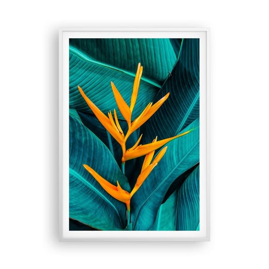 Obraz - Plakat - Kwiat Edenu - 70x100cm - Strelicja Królewska Kwiat Afryka - Foto Plakaty w ramie koloru białego do Salonu Sypialni ARTTOR ARTTOR