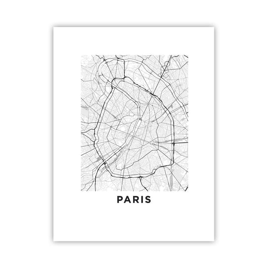 Obraz - Plakat - Kwiat Paryża - 30x40cm - Miasto Mapa Miasta Paryż - Foto Plakaty na ścianę bez ramy - Plakat do Salonu Sypialni ARTTOR ARTTOR