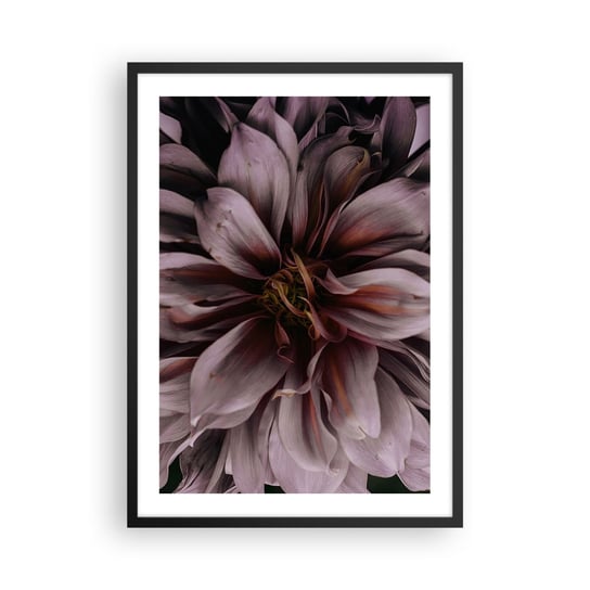 Obraz - Plakat - Kwietne serce - 50x70cm - Bukiet Kwiatów Dalia Kwiat - Nowoczesny modny obraz Plakat czarna rama ARTTOR ARTTOR