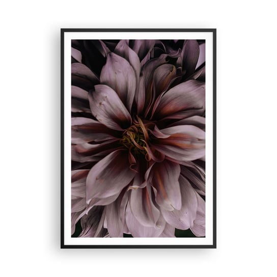 Obraz - Plakat - Kwietne serce - 70x100cm - Bukiet Kwiatów Dalia Kwiat - Foto Plakaty w ramie koloru czarnego do Salonu Sypialni ARTTOR ARTTOR