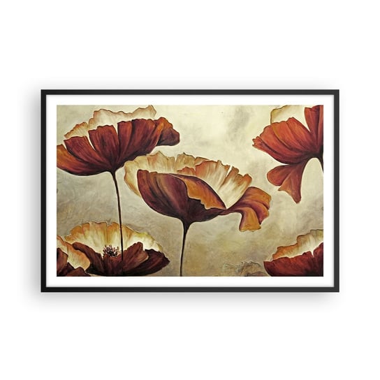 Obraz - Plakat - Łąki łan - 91x61cm - Abstrakcja Kwiat Sztuka - Foto Plakaty na ścianę w czarnej ramie - Plakat do Salonu Sypialni ARTTOR ARTTOR