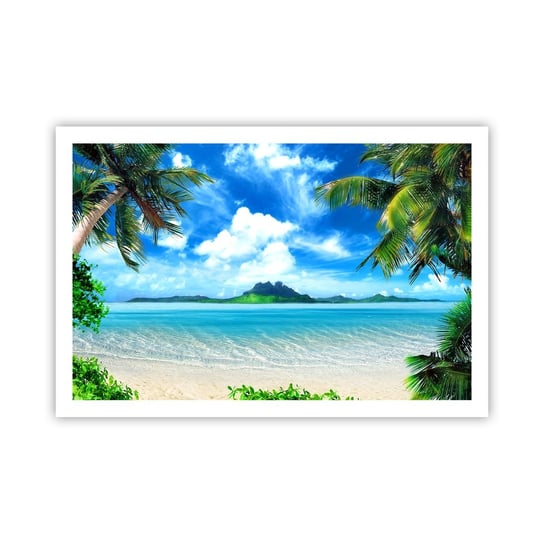Obraz - Plakat - Lazur tropików - 91x61cm - Krajobraz Ocean Plaża - Foto Plakaty na ścianę bez ramy - Plakat do Salonu Sypialni ARTTOR ARTTOR