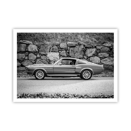 Obraz - Plakat - Legenda lat 60. - 100x70cm - Samochód Vintage Motoryzacja Samochód Sportowy - Foto Plakaty bez ramy na ścianę do Salonu Sypialni ARTTOR ARTTOR