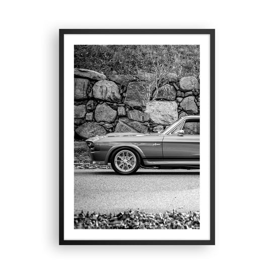 Obraz - Plakat - Legenda lat 60. - 50x70cm - Samochód Vintage Motoryzacja Samochód Sportowy - Nowoczesny modny obraz Plakat czarna rama ARTTOR ARTTOR