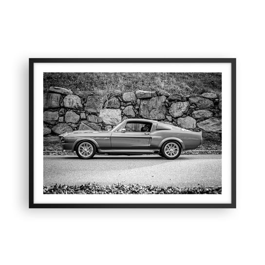 Obraz - Plakat - Legenda lat 60. - 70x50cm - Samochód Vintage Motoryzacja Samochód Sportowy - Nowoczesny modny obraz Plakat czarna rama ARTTOR ARTTOR
