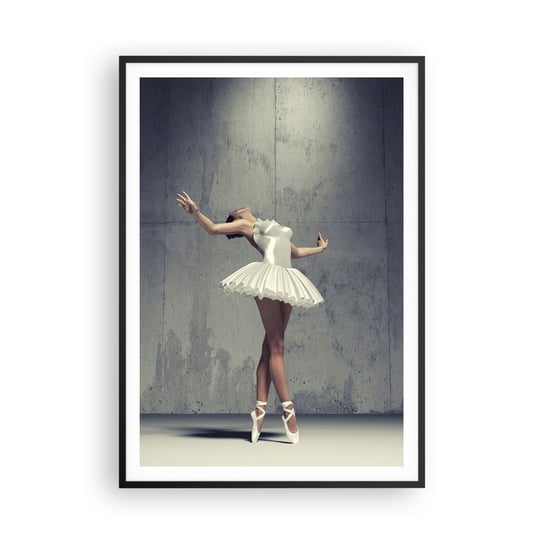 Obraz - Plakat - Lekko jak ptak - 70x100cm - Baletnica Balet Taniec - Foto Plakaty w ramie koloru czarnego do Salonu Sypialni ARTTOR ARTTOR
