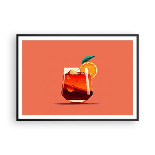 Obraz - Plakat - Letnie orzeźwienie - 100x70cm - Koktajl Drink Napój - Foto Plakaty w ramie koloru czarnego do Salonu Sypialni ARTTOR ARTTOR