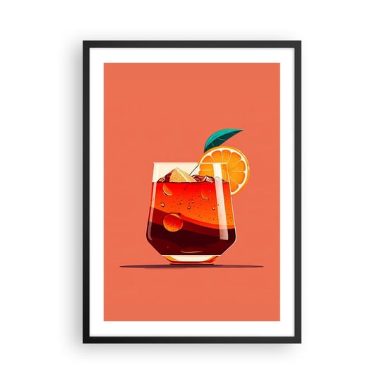 Obraz - Plakat - Letnie orzeźwienie - 50x70cm - Koktajl Drink Napój - Nowoczesny modny obraz Plakat czarna rama ARTTOR ARTTOR