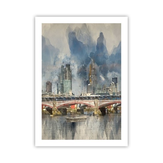Obraz - Plakat - Londyn w całej okazałości - 50x70cm - Miasto Londyn Architektura - Nowoczesny modny obraz Plakat bez ramy do Salonu Sypialni ARTTOR ARTTOR