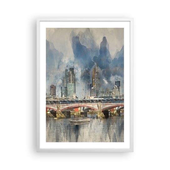 Obraz - Plakat - Londyn w całej okazałości - 50x70cm - Miasto Londyn Architektura - Nowoczesny modny obraz Plakat rama biała ARTTOR ARTTOR