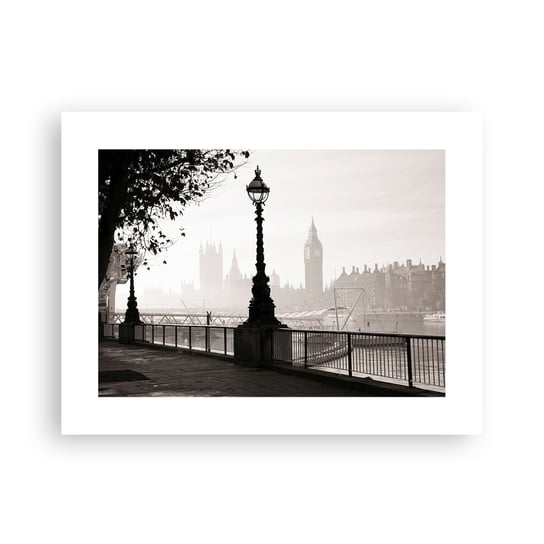 Obraz - Plakat - Londyński poranek - 40x30cm - Architektura Londyn Miasto - Foto Plakaty na ścianę bez ramy - Plakat do Salonu Sypialni ARTTOR ARTTOR