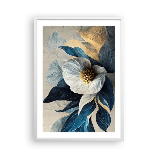 Obraz - Plakat - Ma złote serce - 50x70cm - Kwiat Elegancki Sztuka - Nowoczesny modny obraz Plakat rama biała ARTTOR ARTTOR