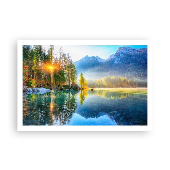 Obraz - Plakat - Majestat i słodycz - 91x61cm - Krajobraz Alpy Góry - Foto Plakaty na ścianę bez ramy - Plakat do Salonu Sypialni ARTTOR ARTTOR