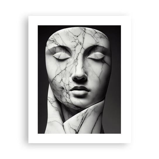 Obraz - Plakat - Marmurowe kształty - 40x50cm - Marmur Twarz Rzeźba - Foto Plakaty bez ramy do Salonu Sypialni ARTTOR ARTTOR