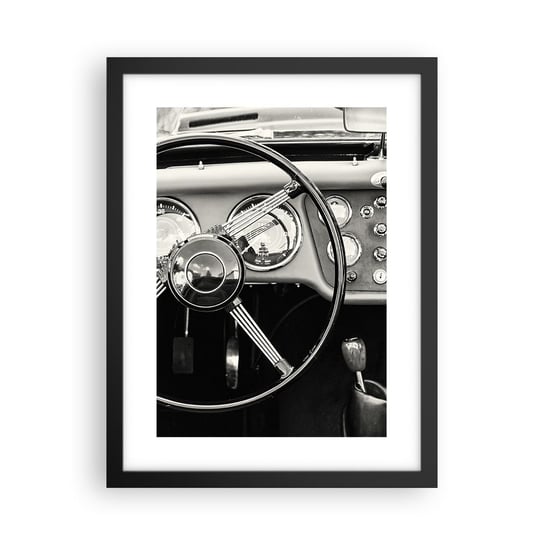 Obraz - Plakat - Marzenie kolekcjonera - 30x40cm - Samochód Vintage Motoryzacja - Foto Plakaty na ścianę w czarnej ramie - Plakat do Salonu Sypialni ARTTOR ARTTOR