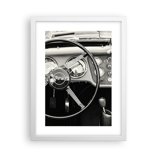 Obraz - Plakat - Marzenie kolekcjonera - 30x40cm - Samochód Vintage Motoryzacja - Foto Plakaty na ścianę w ramie białej - Plakat do Salonu Sypialni ARTTOR ARTTOR