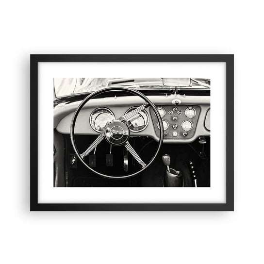 Obraz - Plakat - Marzenie kolekcjonera - 40x30cm - Samochód Vintage Motoryzacja - Foto Plakaty na ścianę w czarnej ramie - Plakat do Salonu Sypialni ARTTOR ARTTOR