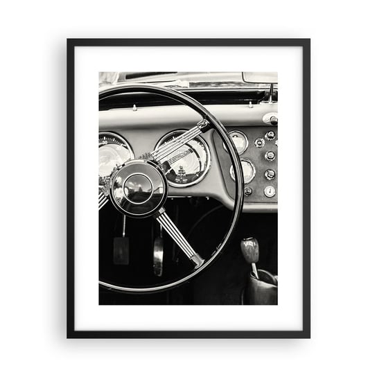 Obraz - Plakat - Marzenie kolekcjonera - 40x50cm - Samochód Vintage Motoryzacja - Foto Plakaty w ramie koloru czarnego do Salonu Sypialni ARTTOR ARTTOR