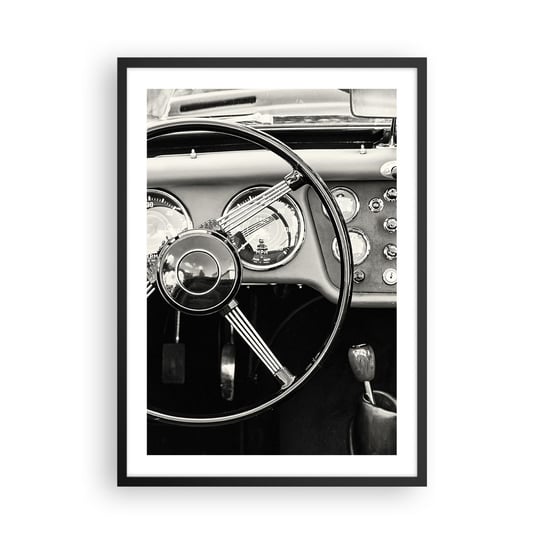 Obraz - Plakat - Marzenie kolekcjonera - 50x70cm - Samochód Vintage Motoryzacja - Nowoczesny modny obraz Plakat czarna rama ARTTOR ARTTOR