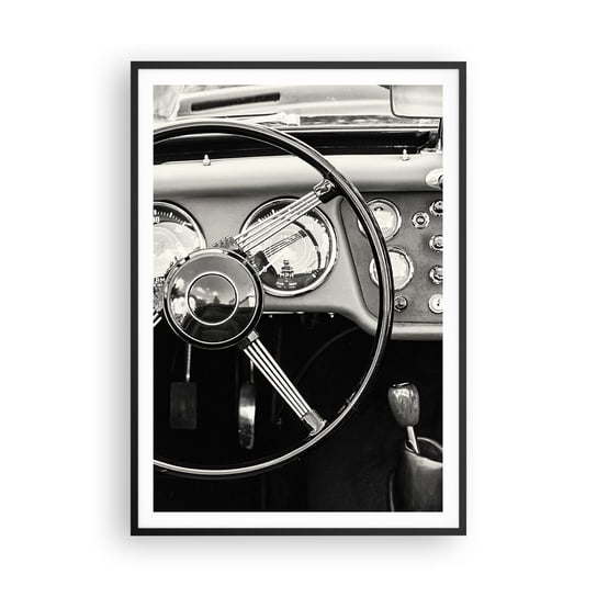 Obraz - Plakat - Marzenie kolekcjonera - 70x100cm - Samochód Vintage Motoryzacja - Foto Plakaty w ramie koloru czarnego do Salonu Sypialni ARTTOR ARTTOR