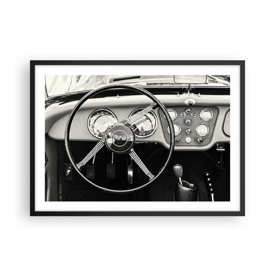 Obraz - Plakat - Marzenie kolekcjonera - 70x50cm - Samochód Vintage Motoryzacja - Nowoczesny modny obraz Plakat czarna rama ARTTOR ARTTOR