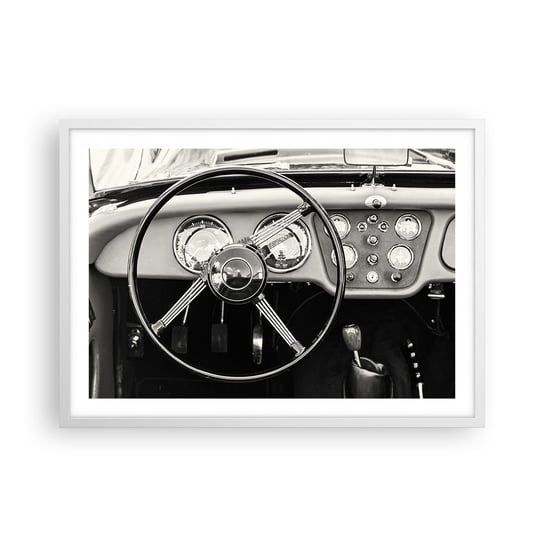 Obraz - Plakat - Marzenie kolekcjonera - 70x50cm - Samochód Vintage Motoryzacja - Nowoczesny modny obraz Plakat rama biała ARTTOR ARTTOR