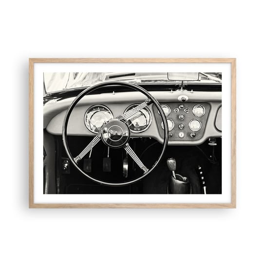 Obraz - Plakat - Marzenie kolekcjonera - 70x50cm - Samochód Vintage Motoryzacja - Nowoczesny modny obraz Plakat rama jasny dąb ARTTOR ARTTOR