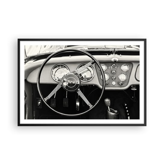 Obraz - Plakat - Marzenie kolekcjonera - 91x61cm - Samochód Vintage Motoryzacja - Foto Plakaty na ścianę w czarnej ramie - Plakat do Salonu Sypialni ARTTOR ARTTOR