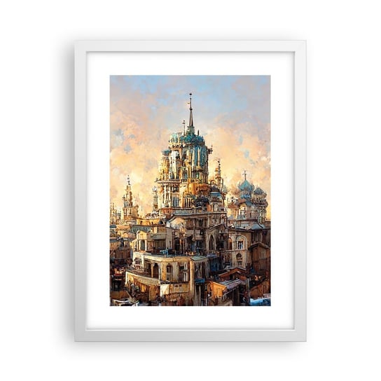 Obraz - Plakat - Miasto miast - 30x40cm - Stare Miasto Historia Budynki - Foto Plakaty na ścianę w ramie białej - Plakat do Salonu Sypialni ARTTOR ARTTOR