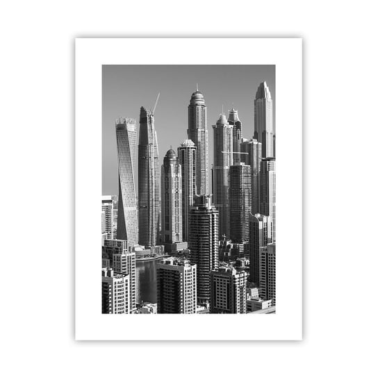 Obraz - Plakat - Miasto nad pustynią - 30x40cm - Architektura Miasto Dubaj - Foto Plakaty na ścianę bez ramy - Plakat do Salonu Sypialni ARTTOR ARTTOR