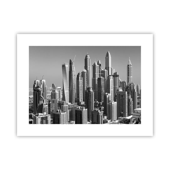Obraz - Plakat - Miasto nad pustynią - 40x30cm - Architektura Miasto Dubaj - Foto Plakaty na ścianę bez ramy - Plakat do Salonu Sypialni ARTTOR ARTTOR