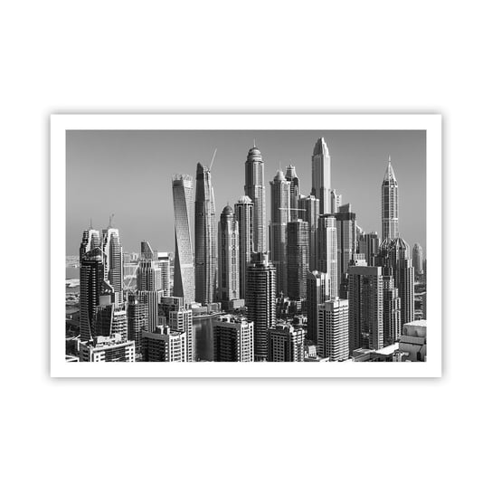 Obraz - Plakat - Miasto nad pustynią - 91x61cm - Architektura Miasto Dubaj - Foto Plakaty na ścianę bez ramy - Plakat do Salonu Sypialni ARTTOR ARTTOR