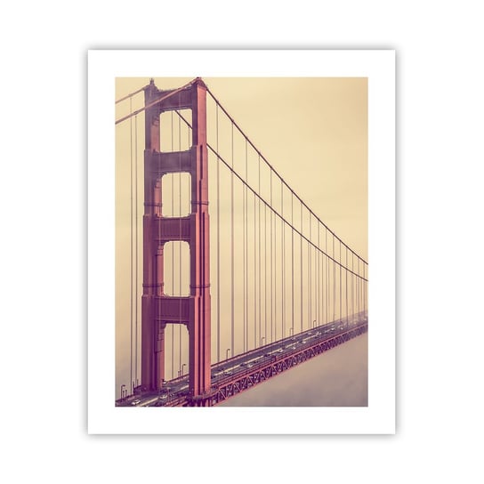 Obraz - Plakat - Między niebem a ziemią - 40x50cm - Krajobraz Architektura San Francisco - Foto Plakaty bez ramy do Salonu Sypialni ARTTOR ARTTOR