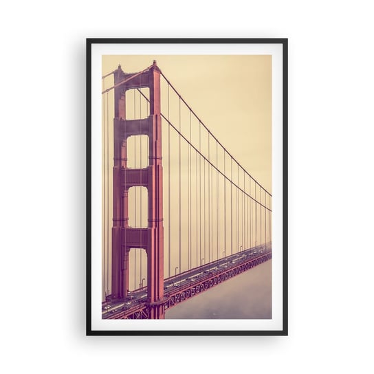 Obraz - Plakat - Między niebem a ziemią - 61x91cm - Krajobraz Architektura San Francisco - Foto Plakaty na ścianę w czarnej ramie - Plakat do Salonu Sypialni ARTTOR ARTTOR