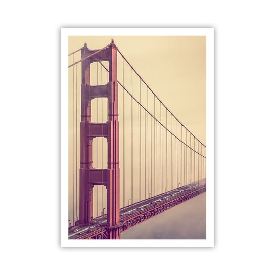 Obraz - Plakat - Między niebem a ziemią - 70x100cm - Krajobraz Architektura San Francisco - Foto Plakaty bez ramy na ścianę do Salonu Sypialni ARTTOR ARTTOR
