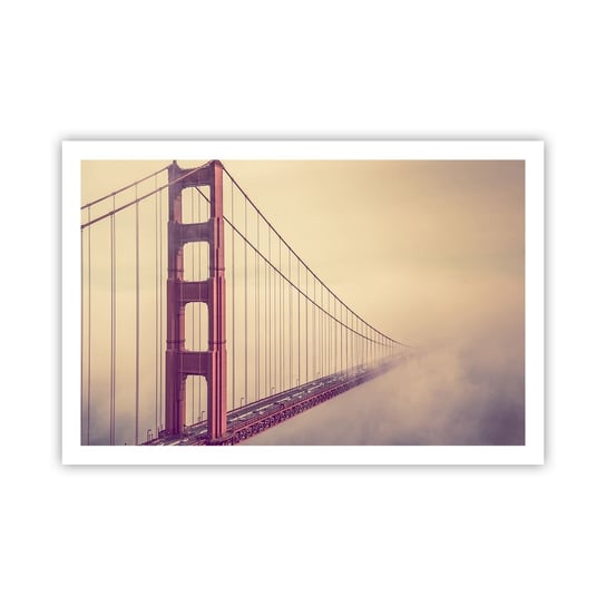 Obraz - Plakat - Między niebem a ziemią - 91x61cm - Krajobraz Architektura San Francisco - Foto Plakaty na ścianę bez ramy - Plakat do Salonu Sypialni ARTTOR ARTTOR