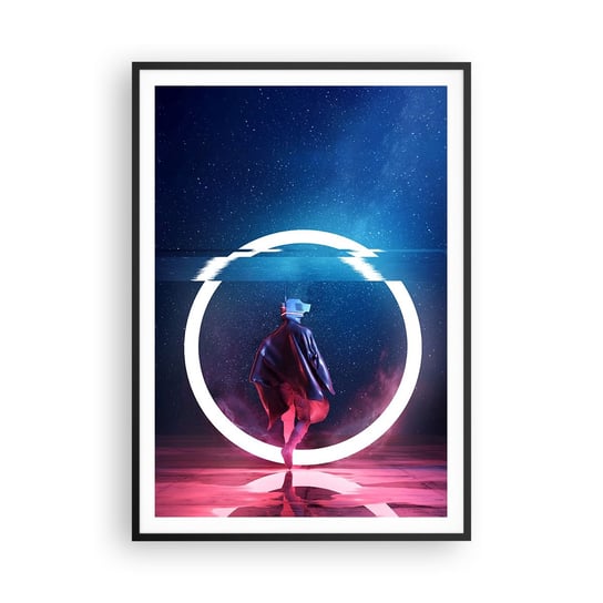 Obraz - Plakat - Między światami - 70x100cm - Futurystyczny Astronauta Kosmos - Foto Plakaty w ramie koloru czarnego do Salonu Sypialni ARTTOR ARTTOR