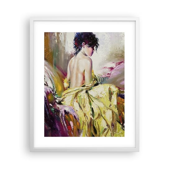 Obraz - Plakat - Między ustami a brzegiem pucharu - 40x50cm - Kobieta Ciało Sztuka - Foto Plakaty w ramie koloru białego do Salonu Sypialni ARTTOR ARTTOR