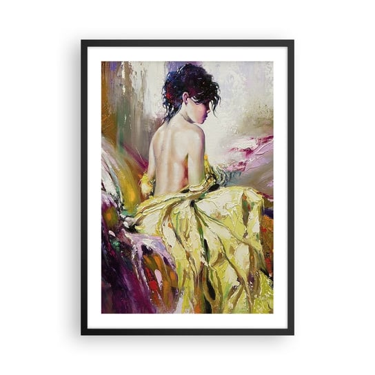 Obraz - Plakat - Między ustami a brzegiem pucharu - 50x70cm - Kobieta Ciało Sztuka - Nowoczesny modny obraz Plakat czarna rama ARTTOR ARTTOR