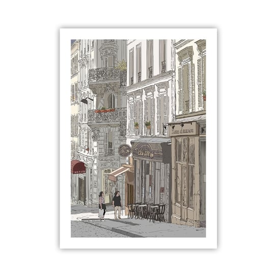 Obraz - Plakat - Miejskie radości - 50x70cm - Architektura Miasto Paryż - Nowoczesny modny obraz Plakat bez ramy do Salonu Sypialni ARTTOR ARTTOR