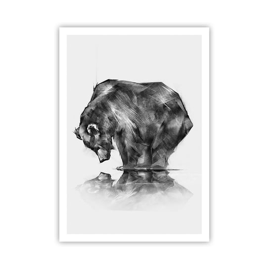 Obraz - Plakat - Miło zobaczyć się z kimś bliskim - 70x100cm - Abstrakcja Niedźwiedź Polarny Natura - Foto Plakaty bez ramy na ścianę do Salonu Sypialni ARTTOR ARTTOR