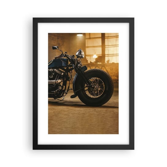 Obraz - Plakat - Mogę wszystko - 30x40cm - Motocykl Vintage Motoryzacja - Foto Plakaty na ścianę w czarnej ramie - Plakat do Salonu Sypialni ARTTOR ARTTOR