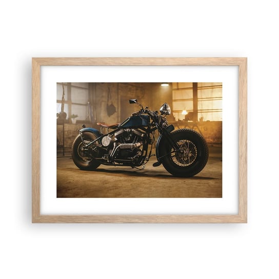 Obraz - Plakat - Mogę wszystko - 40x30cm - Motocykl Vintage Motoryzacja - Foto Plakaty na ścianę w ramie jasny dąb - Plakat do Salonu Sypialni ARTTOR ARTTOR