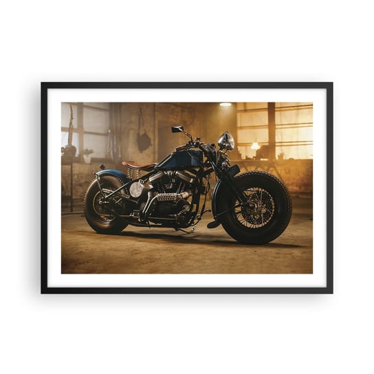 Obraz - Plakat - Mogę wszystko - 70x50cm - Motocykl Vintage Motoryzacja - Nowoczesny modny obraz Plakat czarna rama ARTTOR ARTTOR