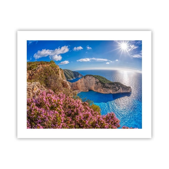 Obraz - Plakat - Moje wielkie greckie wakacje - 50x40cm - Krajobraz Morze Grecja - Foto Plakaty bez ramy do Salonu Sypialni ARTTOR ARTTOR