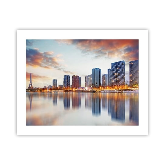 Obraz - Plakat - Monumentalny spokój Paryża - 50x40cm - Miasto Paryż Wieża Eiffla - Foto Plakaty bez ramy do Salonu Sypialni ARTTOR ARTTOR